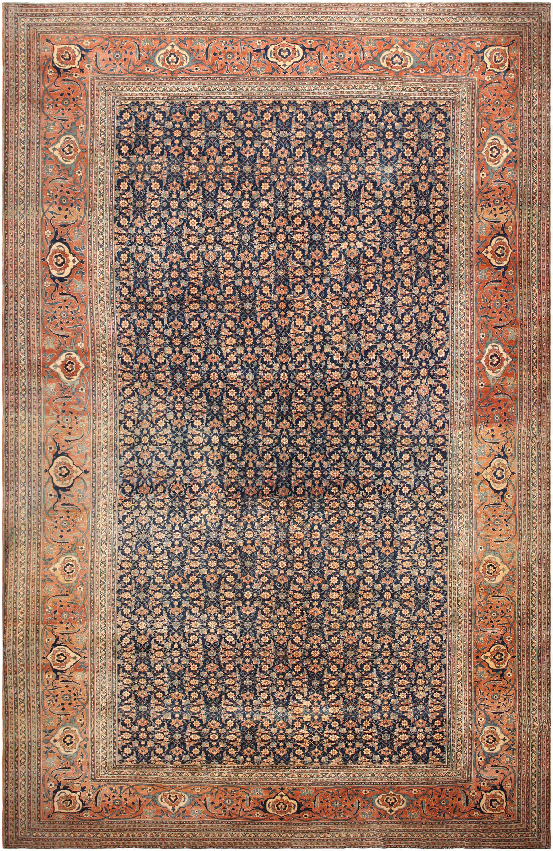 Antique Tabriz Persian Rug