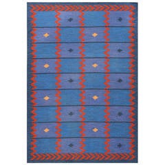 Vintage Scandinavian Swedish Kilim