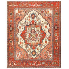 Antique Persian Serapi Rug 48231