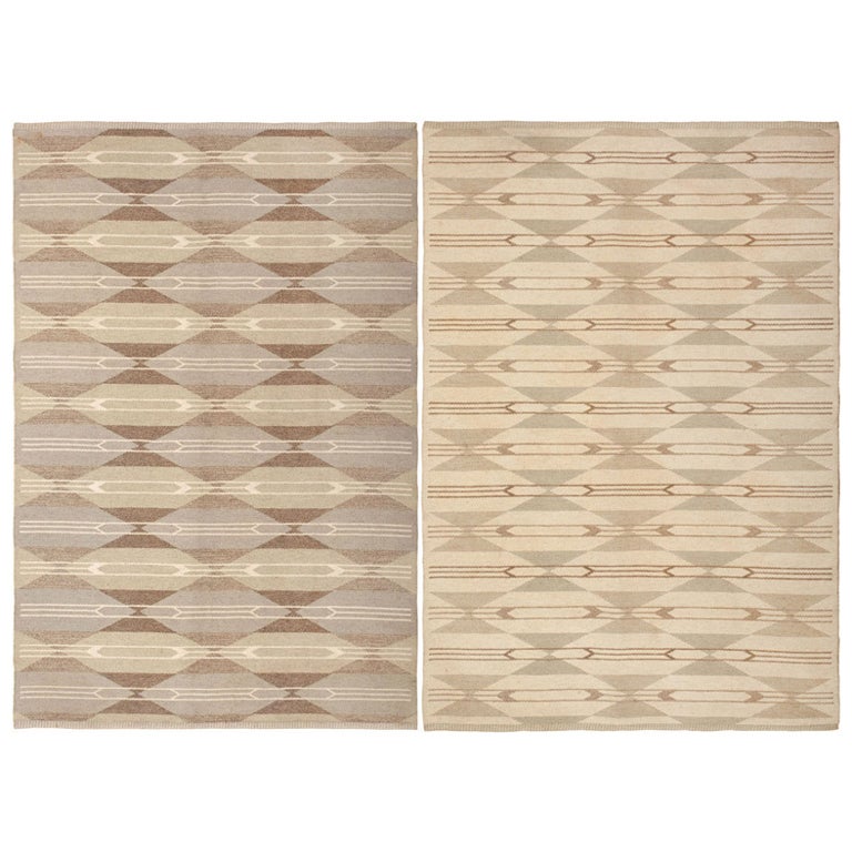 Vintage Swedish Double-Sided Rug