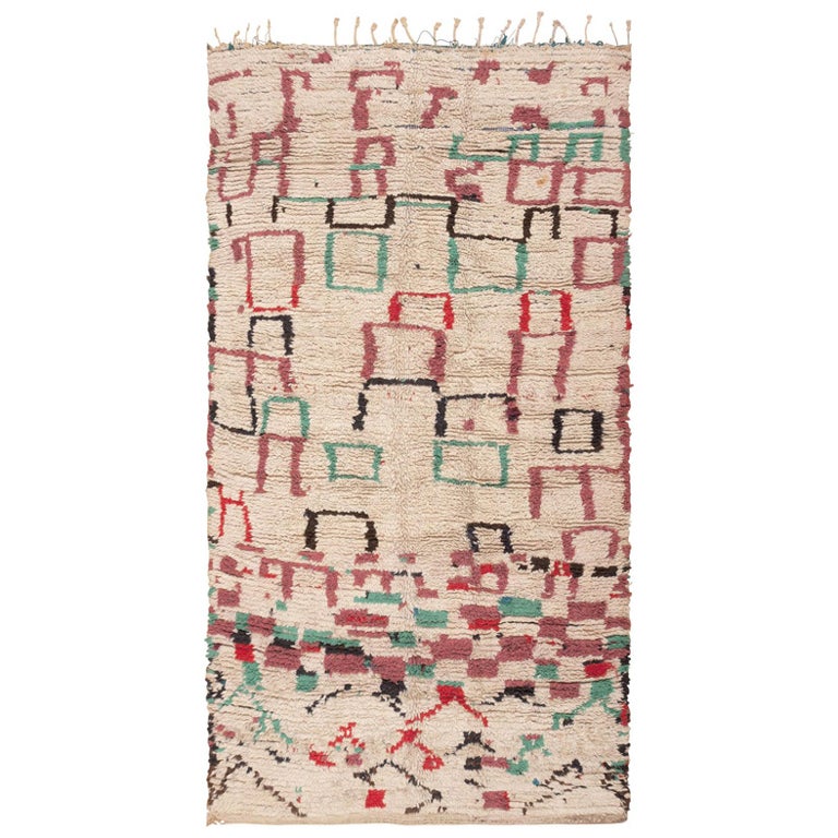 MidCentury Style Modern Moroccan Rug For Sale at 1stdibs