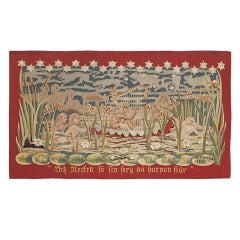 Antique Swedish Tapestry By Thora Kulle