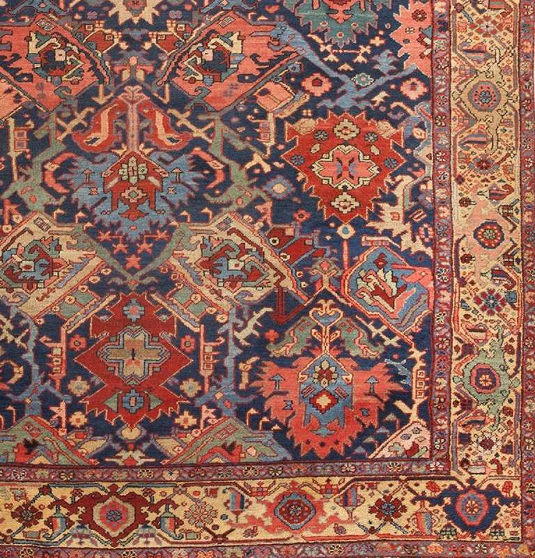 Antique Persian Dragon Heriz Rug