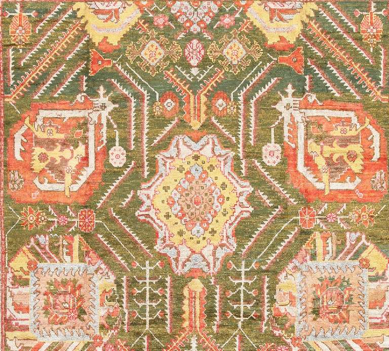 20th Century Vintage Turkish Oushak Carpet
