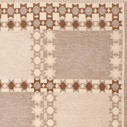 Mid-Century Modern Vintage Double-Sided Swedish Kilim