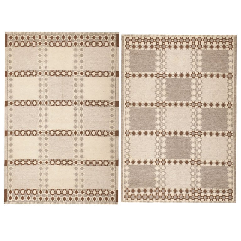 Vintage Double-Sided Swedish Kilim