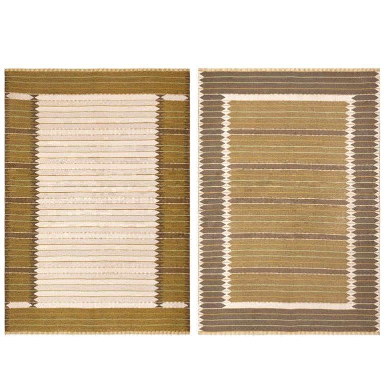 Vintage Double-Sided Swedish Kilim