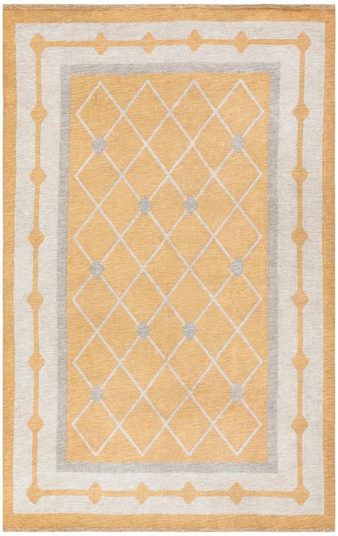 Mid-Century Modern Vintage Double-Sided Swedish Kilim