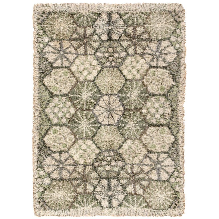 Vintage Rya Rug For Sale at 1stdibs