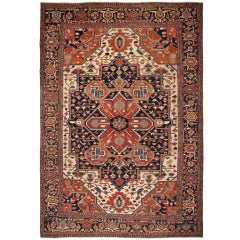 Antique Heriz Serapi Persian Rug