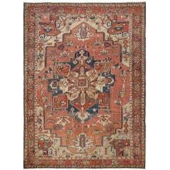 Antique Heriz Serapi Persian Rug