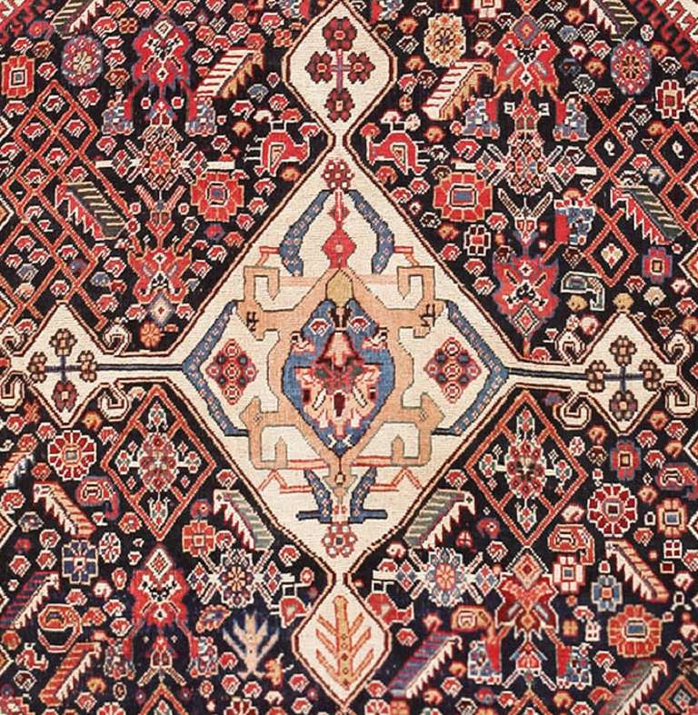 Antique Persian Tribal Qashqai Rug at 1stdibs