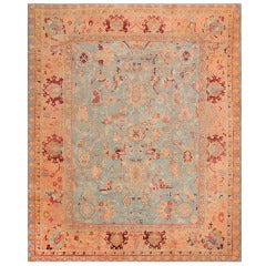 Antique Light Blue Oushak Rug