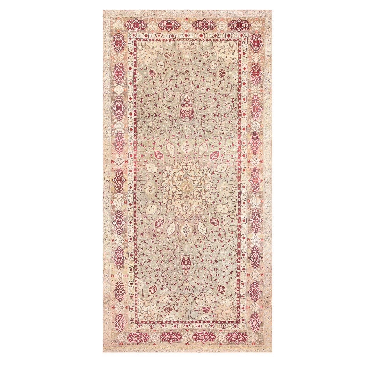 Antique Agra Carpet India. Size: 10 ft x 19 ft 4 in (3.05 m x 5.89 m)