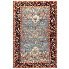Antique Persian Sarouk Farahan Dragon Rug