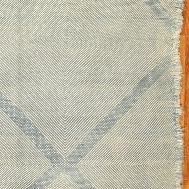 Light Blue Large Vintage Moroccan Kilim Rug. Size: 10 ft 6 in x 16 ft 3 in In Excellent Condition In New York, NY