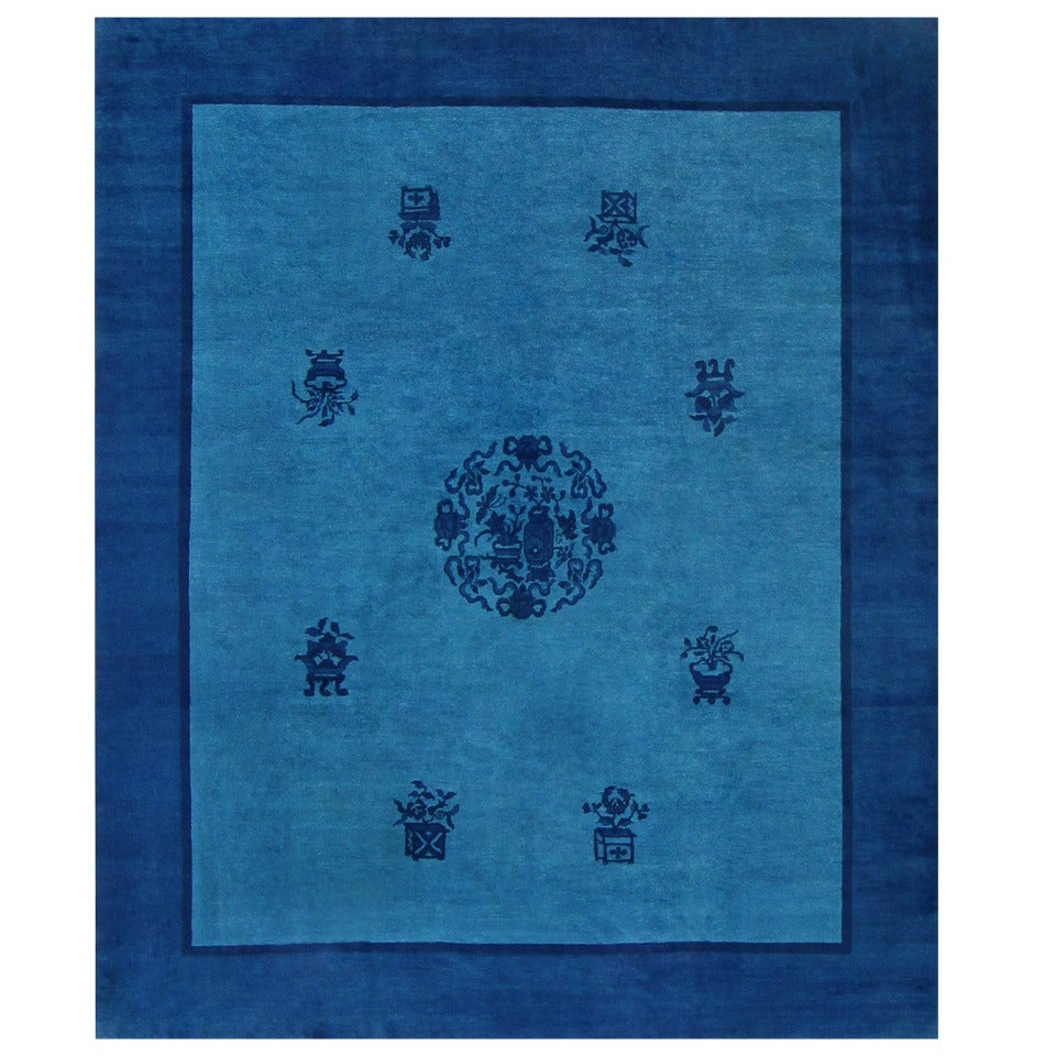 Antique Blue Chinese Carpet