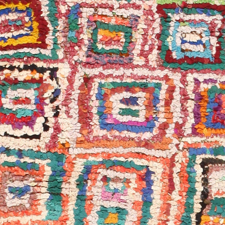 Wool Colorful Vintage Moroccan Rug