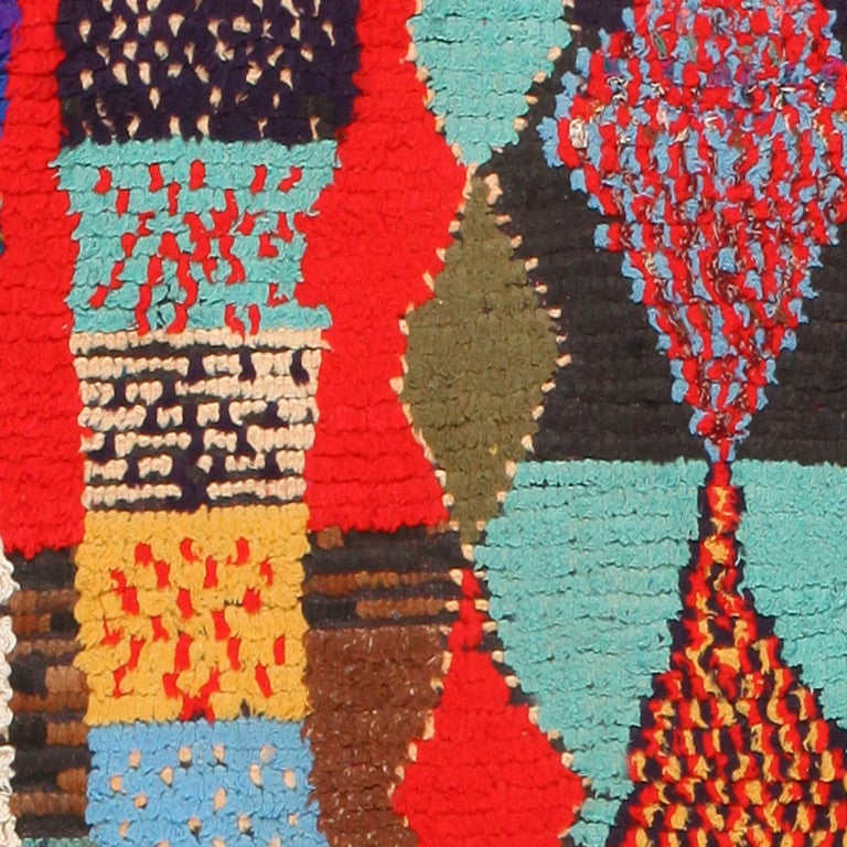 Tribal Colorful Vintage Moroccan Rug