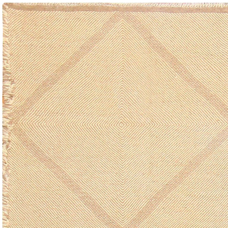 Vintage Moroccan Rug, Circa Mid-20th Century -- This cozy and neutral vintage Moroccan rug is the perfect accent to any room. It offers lavish comfort and easy design styling for any space in your home or office. Featuring a light, neutral beige and
