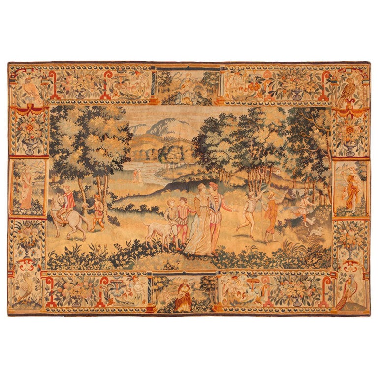 Antique Tapestry from Belgium at 1stDibs