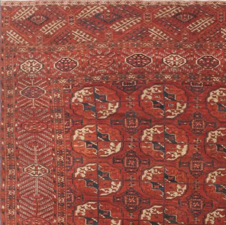 Antique Caucasian Bokara Rug
