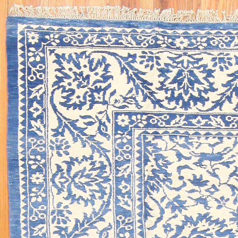 20th Century Vintage Cotton Indian Agra Rug