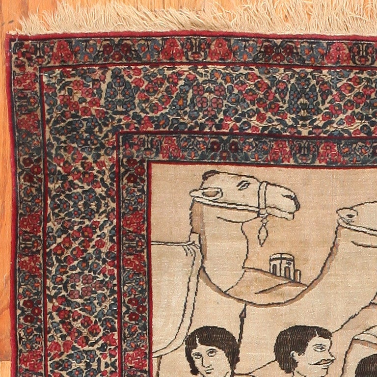 19th Century Antique Persian Kerman Rug “The Selling of Joseph”