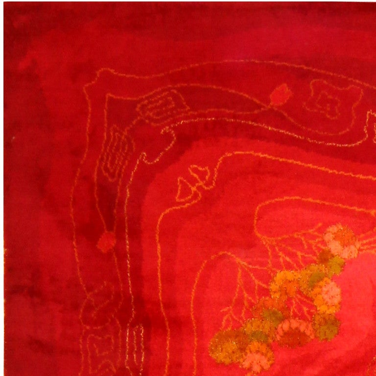 Vintage Art Nouveau Wilton Carpet For Sale at 1stdibs