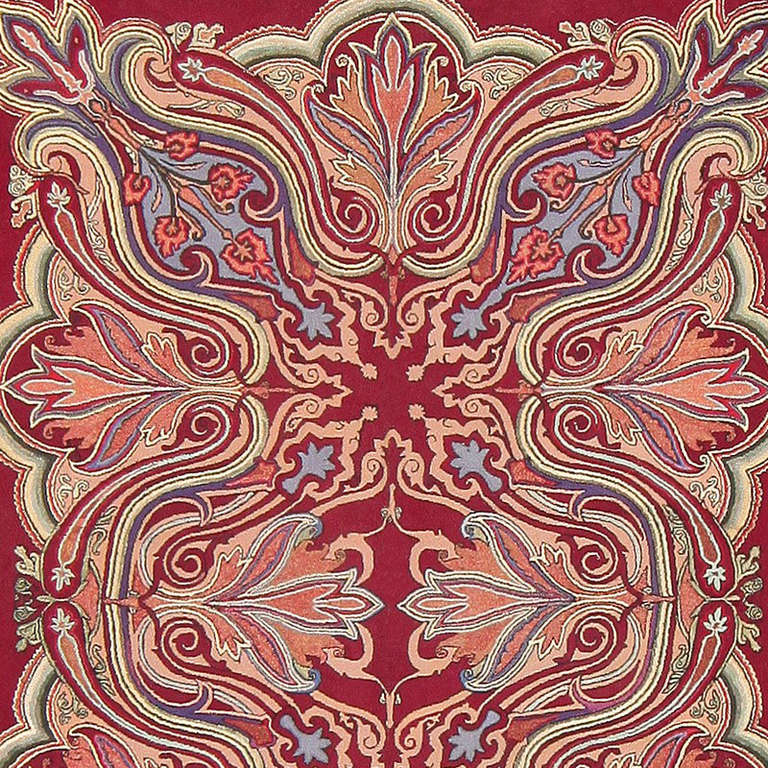 Antique Art Nouveau American Hooked Rug, United States, c. 1920. Size: 5 ft 7 in x 8 ft (1.7 m x 2.44 m)

This marvelous antique hooked rug, an exceptional piece produced in the United States during the early decades of the twentieth century,