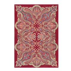 Nazmiyal Collection  Antique Art Nouveau American Hooked Rug. 5 ft 7 in x 8 ft