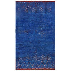 Vintage Blue Moroccan Rug