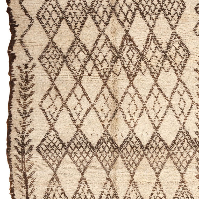 Tribal Moroccan Beni Ourain Rug