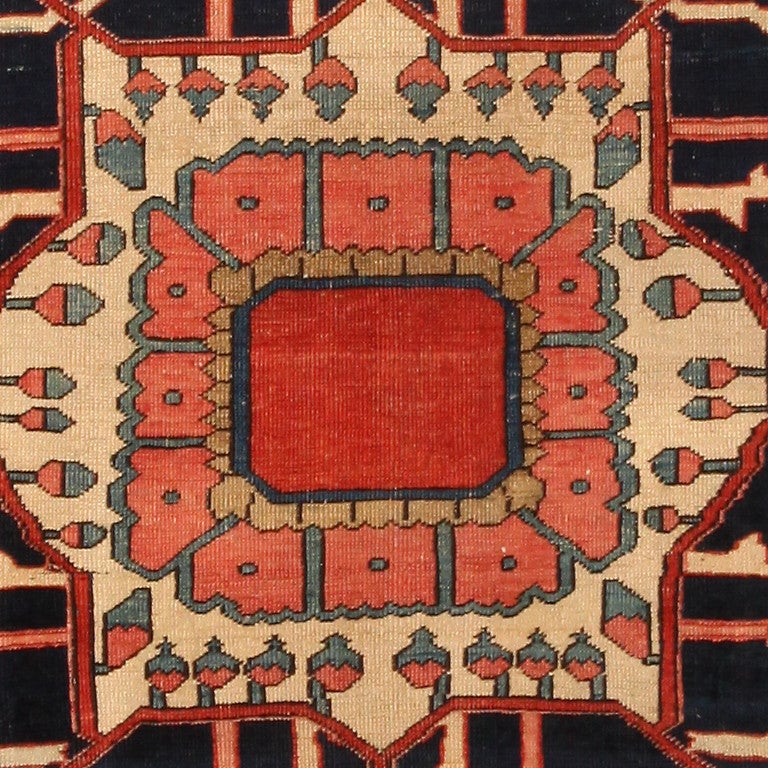 Wool Antique Serapi Rug