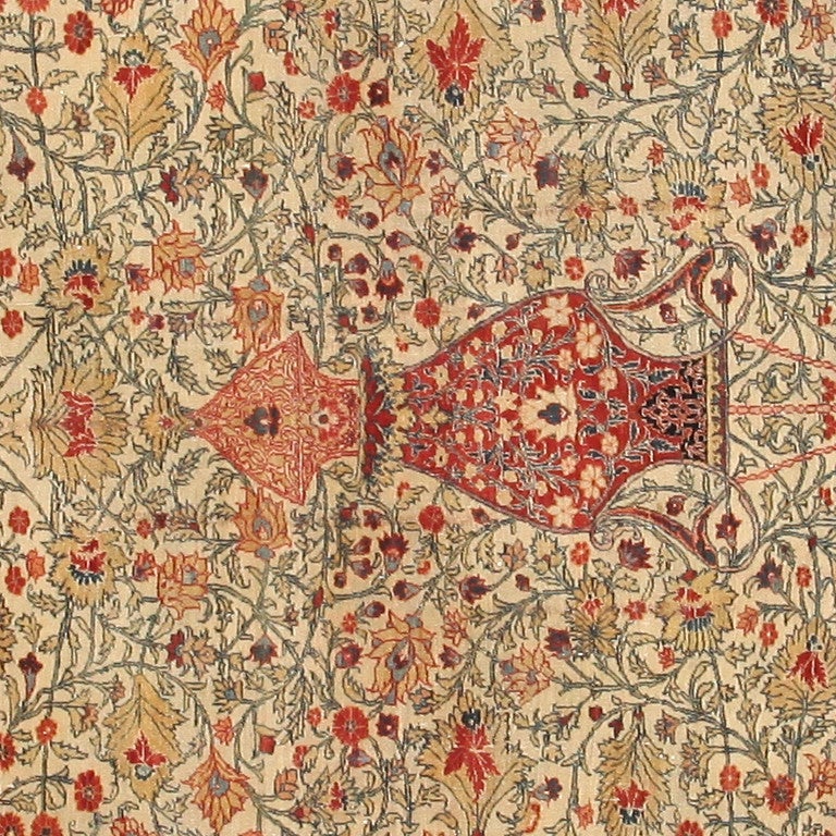 Wool Breathtaking Fine Antique Tabriz Haji Jalili Persian Rug