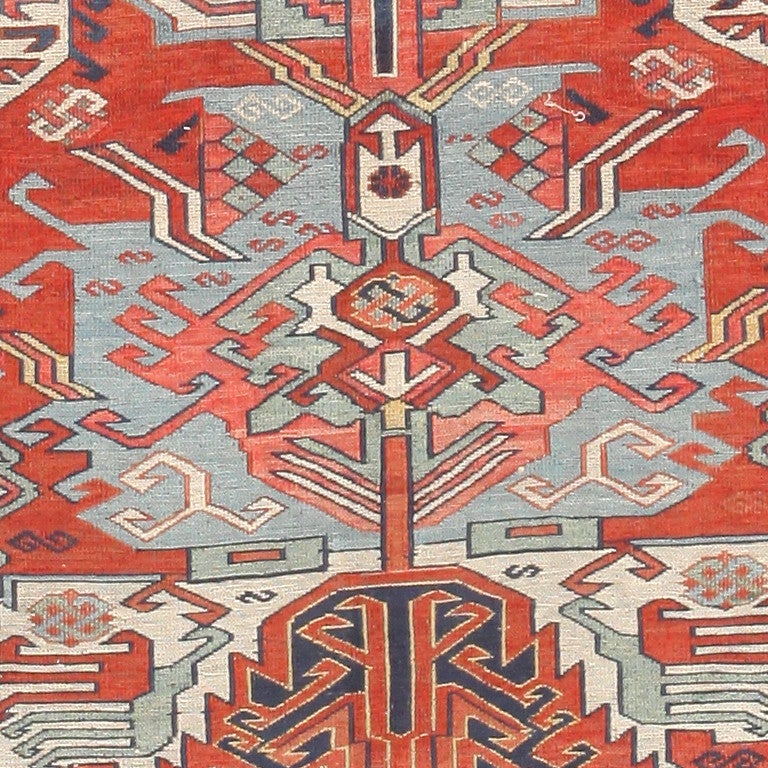 19th Century Antique Caucasian Soumak Carpet