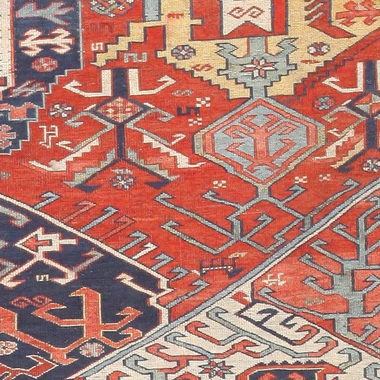 Georgian Antique Caucasian Soumak Carpet