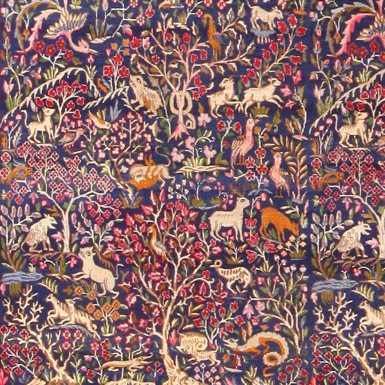 20th Century Garden of Paradise Antique Persian Carpet