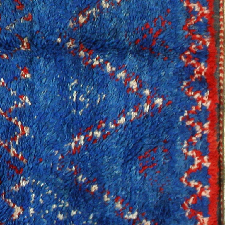 blue moroccan rug vintage