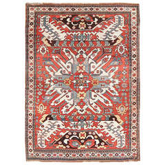 Antique Caucasian Eagle Kazak Rug