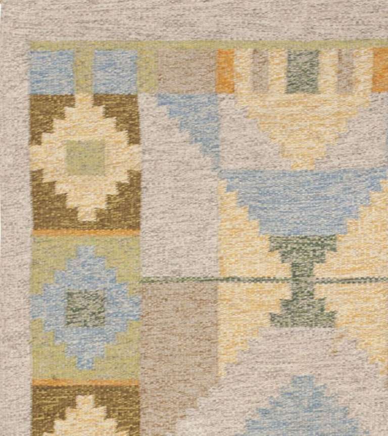 Vintage Swedish Kilim Rug