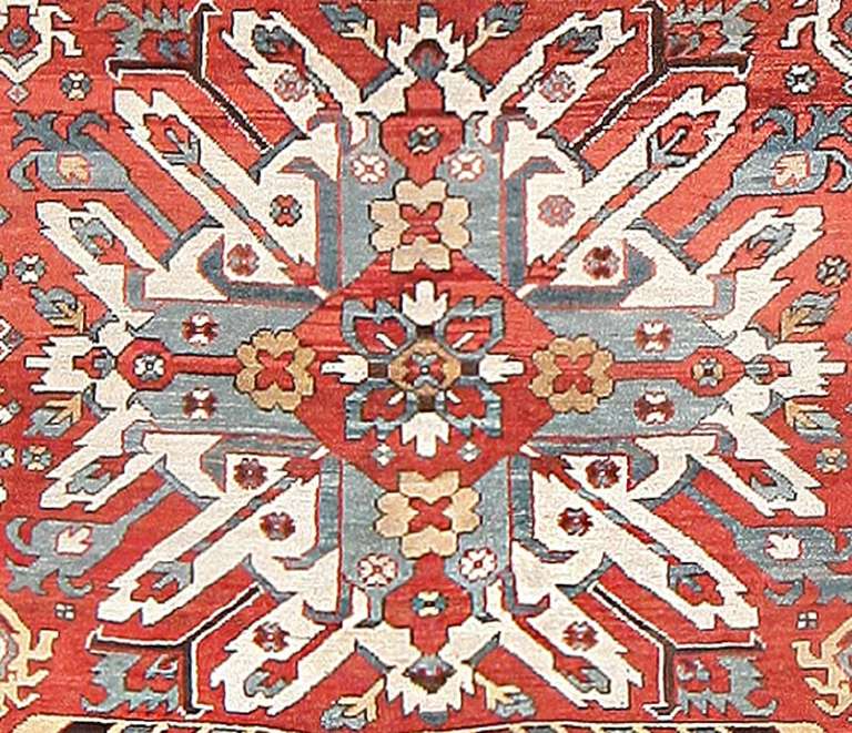 Kazakhstani Antique Caucasian Eagle Kazak Rug