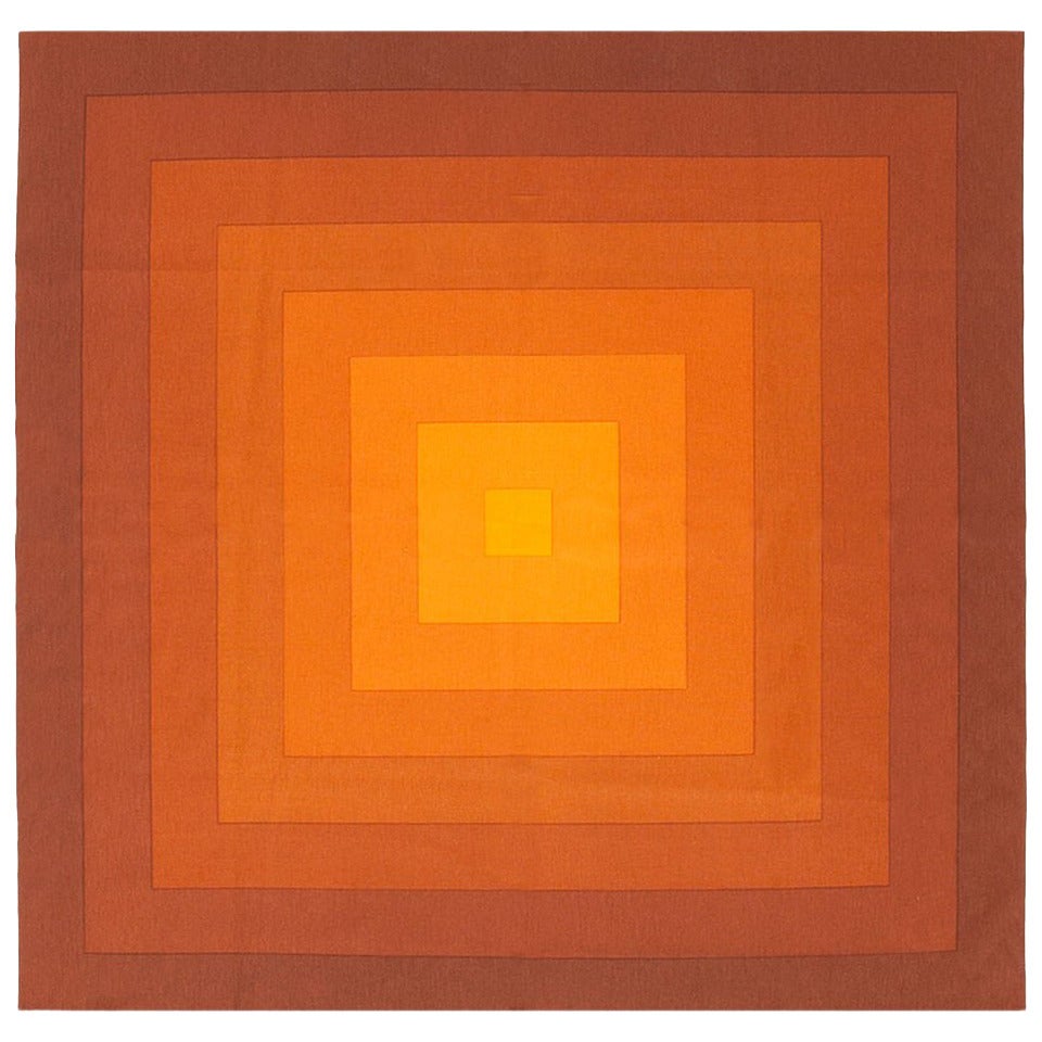 Vintage Verner Panton Quadrat Textile in Orange