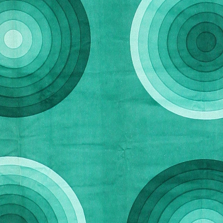 Danish Vintage Verner Panton Kreis 'Spectrum' Textile. Size: 3 ft 10 in x 3 ft 10 in