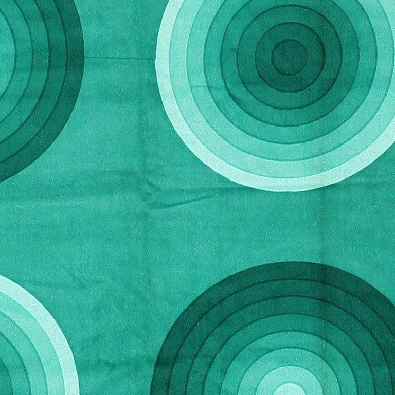 Machine-Made Vintage Verner Panton Kreis 'Spectrum' Textile. Size: 3 ft 10 in x 3 ft 10 in