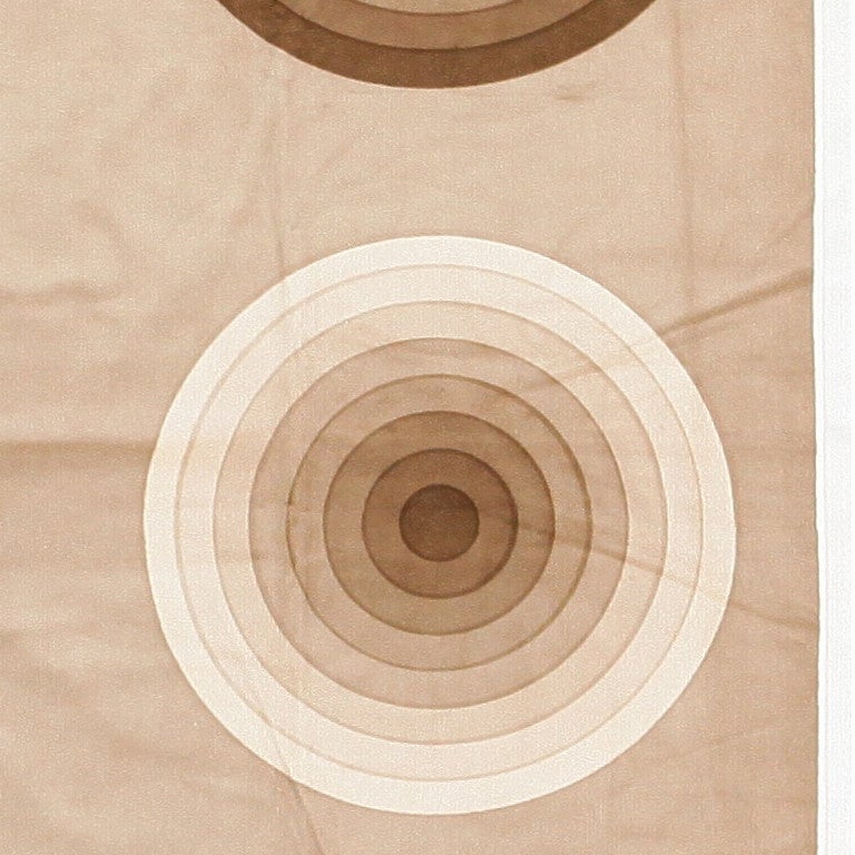 Danish Vintage Verner Panton Kreis 'Spectrum' Textile. Size: 3 ft 9 in x 3 ft 10 in