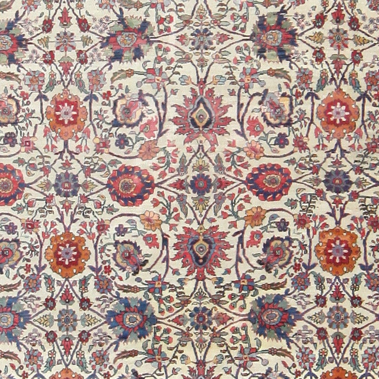Antique Persian Kerman Carpet, circa 1880 In Excellent Condition In New York, NY