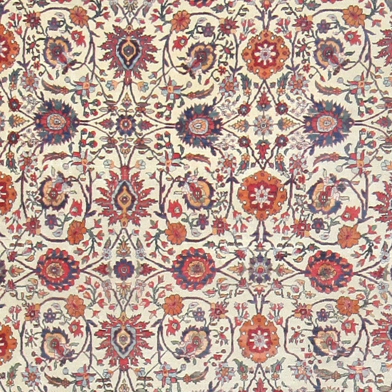 Wool Antique Persian Kerman Carpet, circa 1880