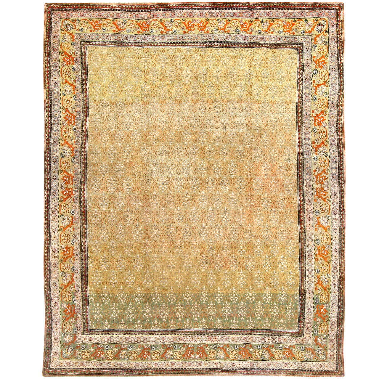 Gorgeous Antique Indian Agra Rug