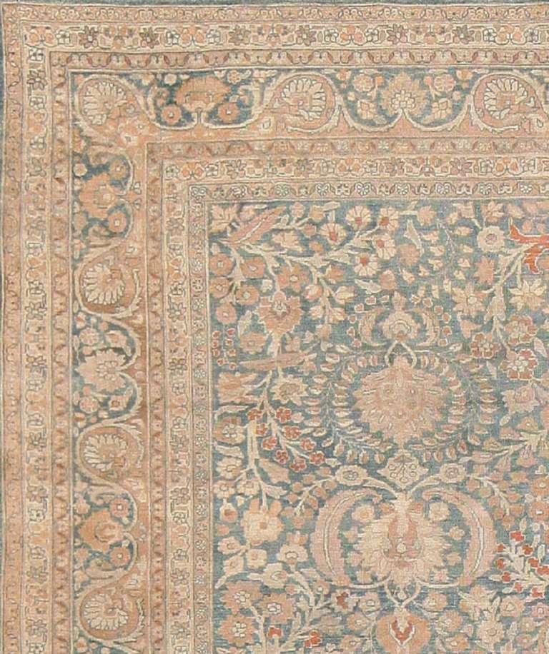Hand-Knotted Antique Khorassan Persian Carpet
